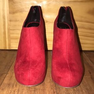 Never worn red high heel shoes